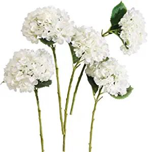 PARTY JOY 12PCS 15.4In Artificial Hydrangea Silk Flowers Bouquet Faux Hydrangea Stems for Wedding... | Amazon (US)