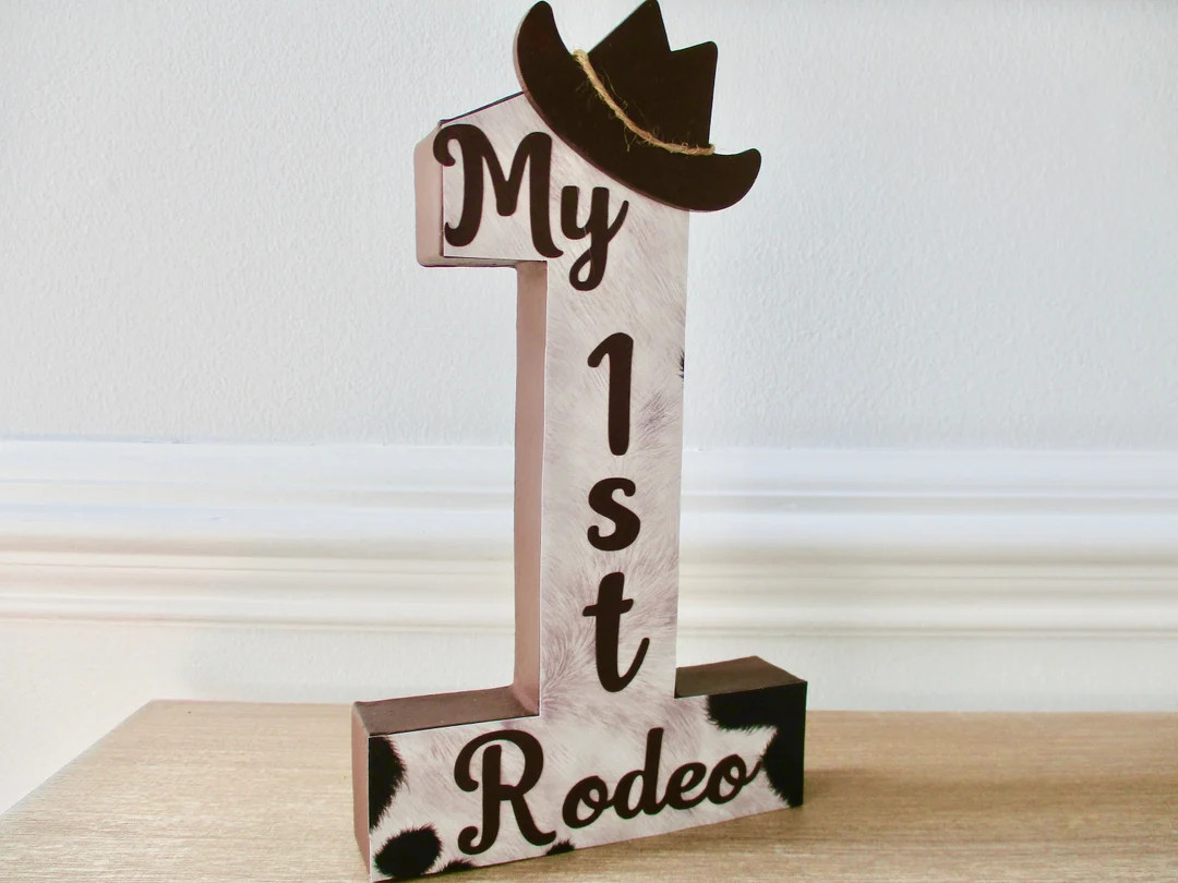8 In. My First Rodeo Birthday Photo Prop, Rodeo Birthday, My First Rodeo Birthday Centerpiece, Ro... | Etsy (US)