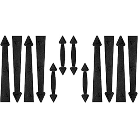 WINSOON Garage Door Magnetic Decorative Hardware Couch House Double Carriage Door Accents 8 Hinges 4 | Amazon (US)