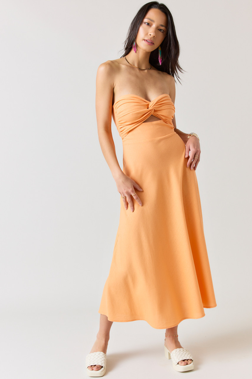 Clara Twist Knot Midi Dress | Francesca's