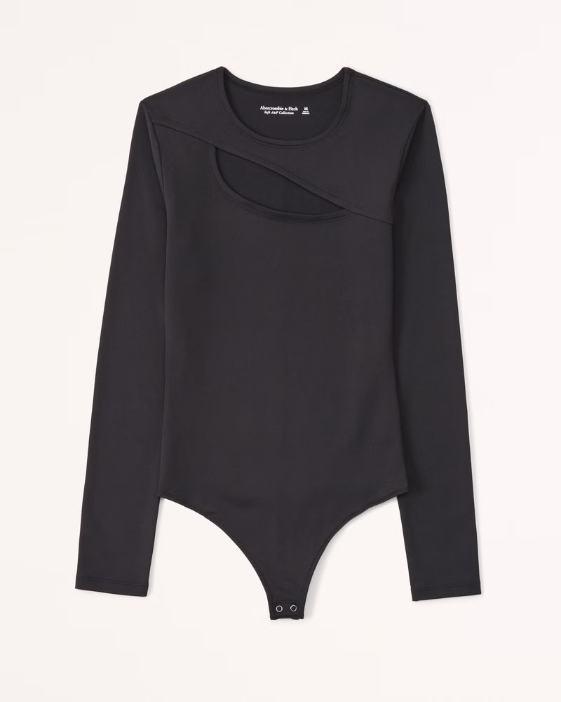 Women's Long-Sleeve Cutout Crew Bodysuit | Women's New Arrivals | Abercrombie.com | Abercrombie & Fitch (US)