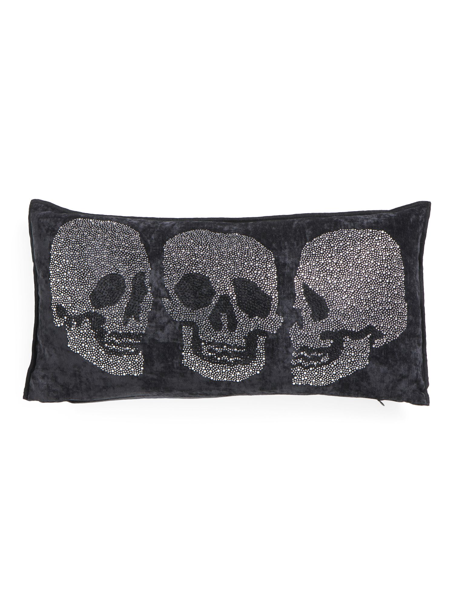 12x24 Crystal Skulls Velvet Pillow | TJ Maxx