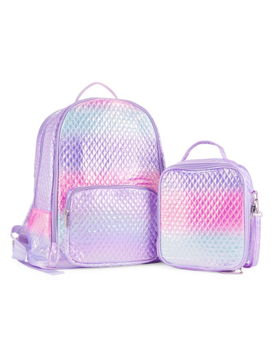 Bari Lynn Kid's Quilted Ombre Backpack &amp; Lunch Box Set | Saks Fifth Avenue