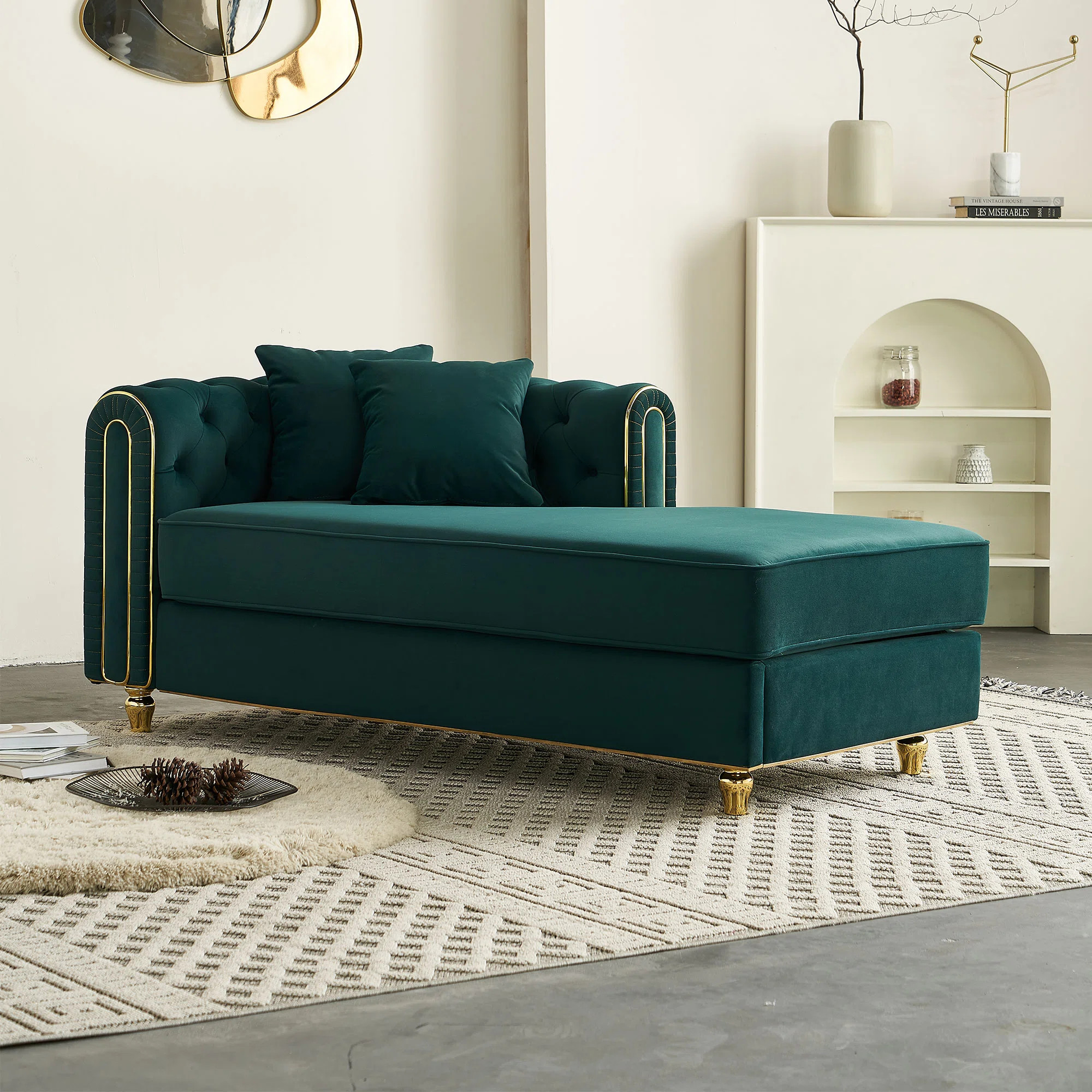 66.9 Wide Upholstered Chaise Lounge Sofa | Wayfair North America