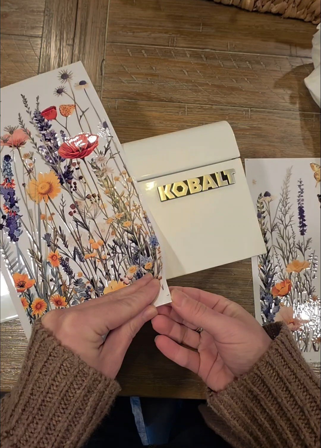 A plain white mini metal toolbox and some wildflower rub on transfers is all you need. No painting, no crafting skills required. Just press, peel, and done. #diy 

 #LTKHome