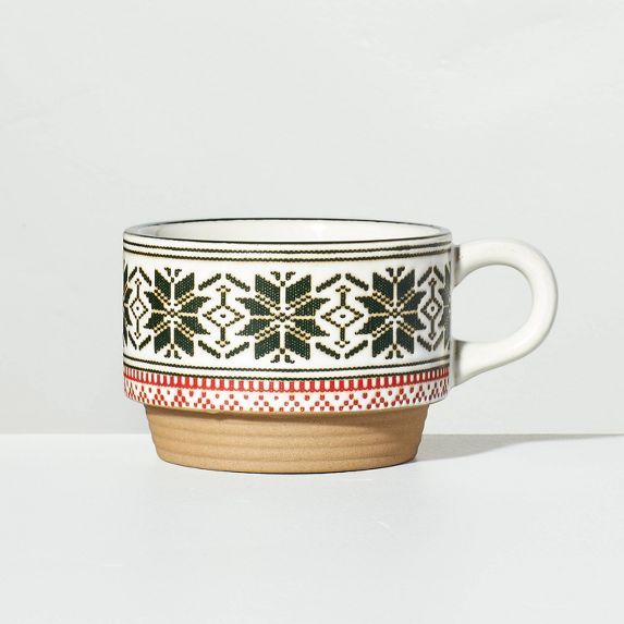 10.5oz Stoneware Fair Isle Comfy/Cozy Mugs - Hearth & Hand™ with Magnolia | Target