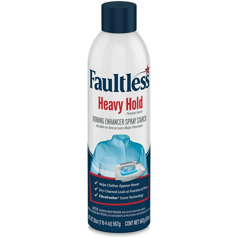 Faultless Heavy Hold Ironing Enhancer Spray Starch 20 oz, Professional Crisp Finish | Walmart (US)