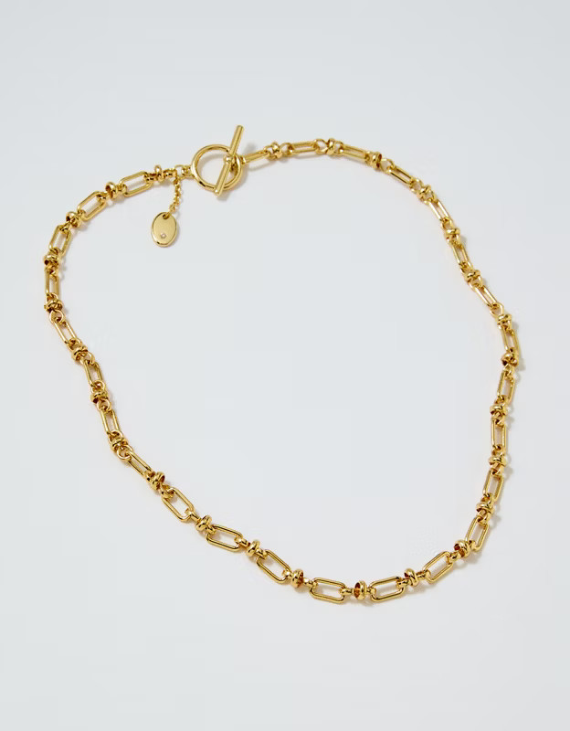 Aerie Chunky Gold Lock Necklace | Aerie