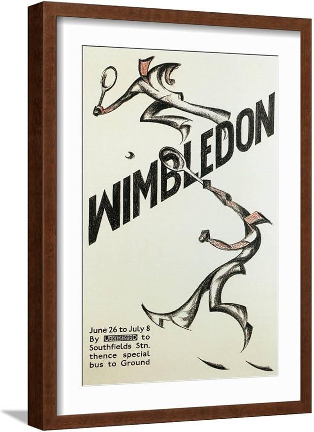 ART.COM Wall Art Print Poster for Wimbledon Tennis on Brown Frame, 17" x 23" | Amazon (US)