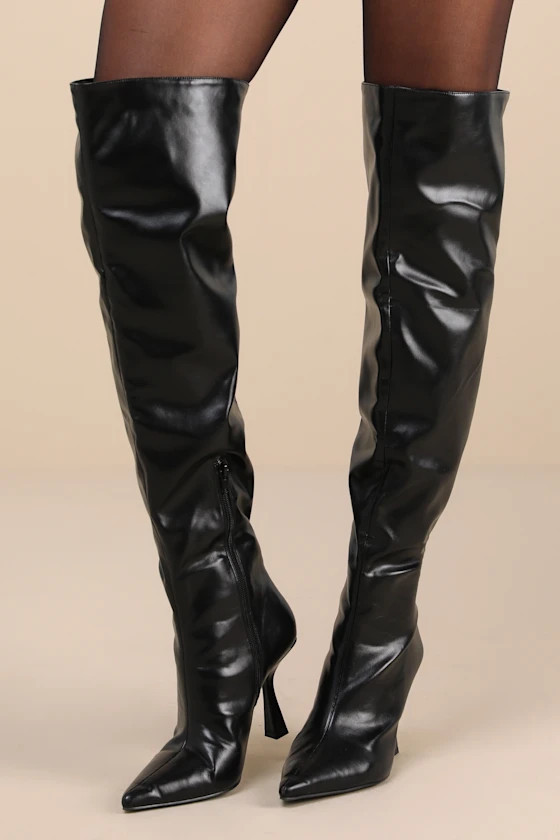 Harpwood Black Over-the-Knee Boots | Lulus
