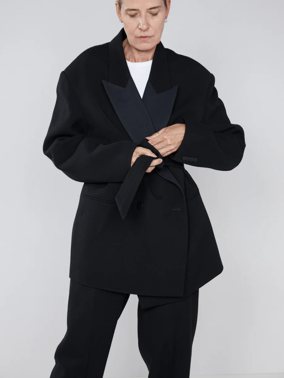 Exaggerated recycled wool-blend tux blazer | Matches (UK)