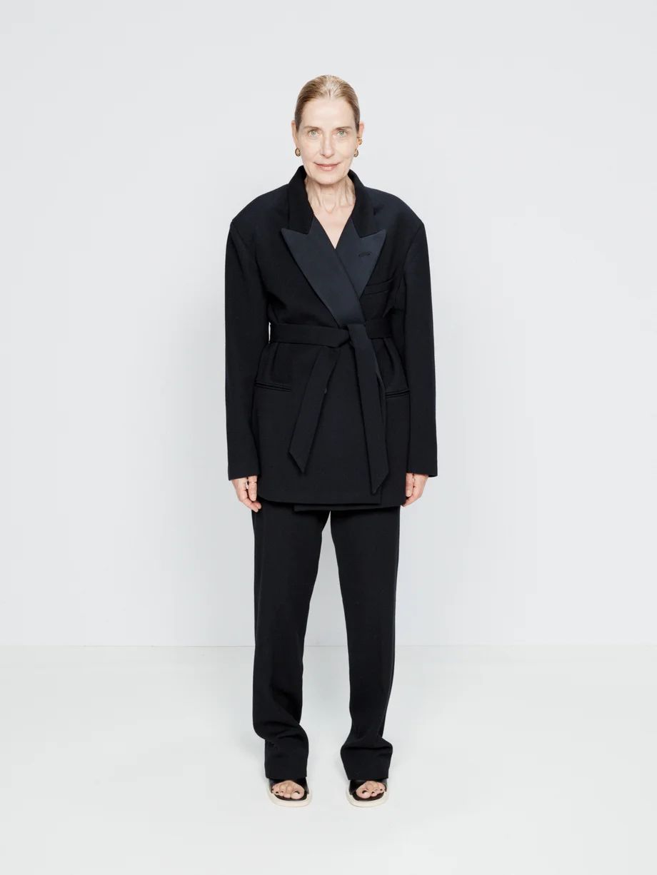 Exaggerated recycled wool-blend tux blazer | Raey | Matches (UK)