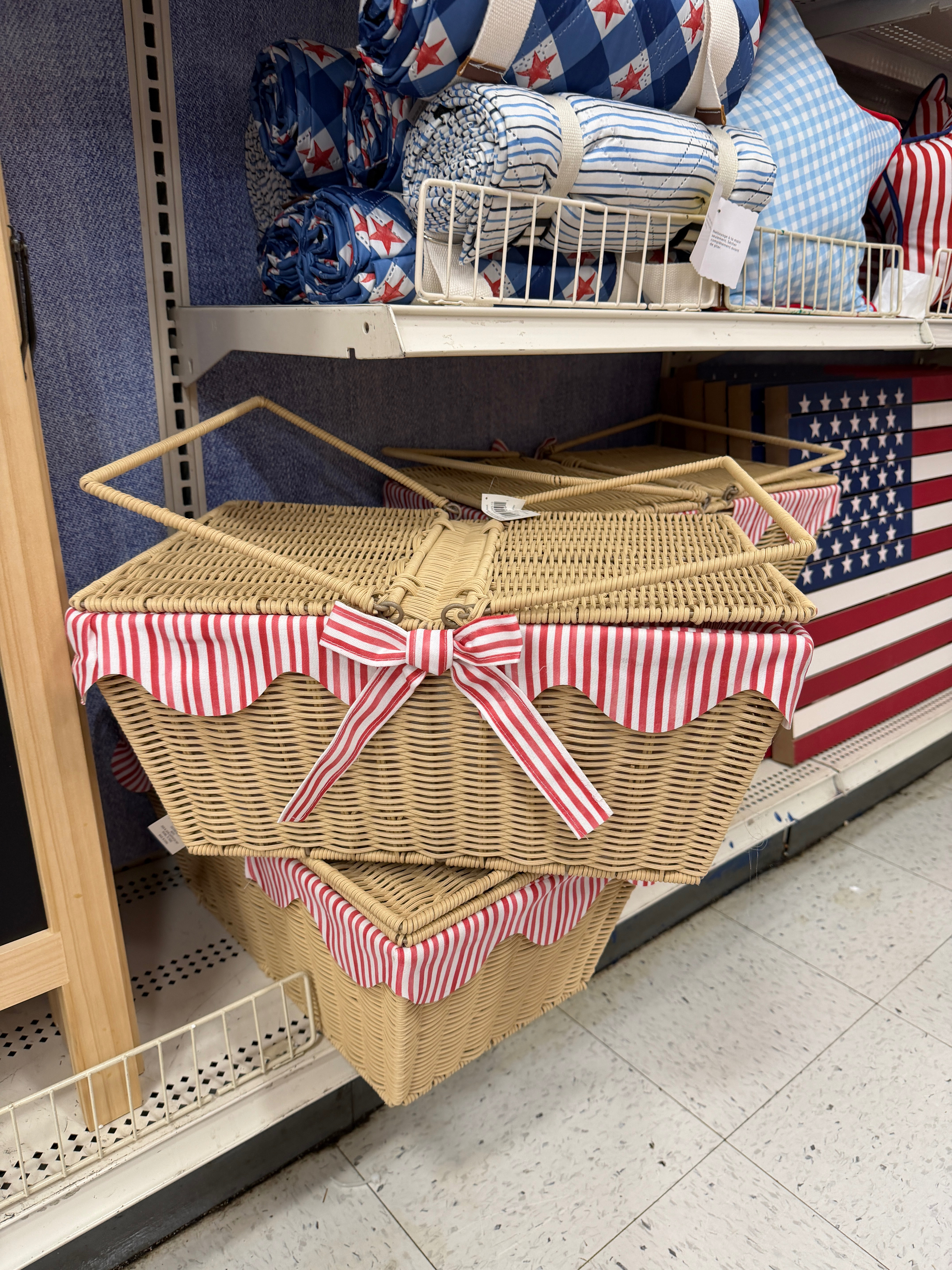 Red, white & blue finds from Michaels 🇺🇸❤️💙✨ seasonal styling • cute + classic 🇺🇸🧺🎇 grab these before they’re gone!! #4thofJuly #AmericanaStyle #PatrioticDecor #SummerHosting #MichaelsFinds 

 #LTKSeasonal