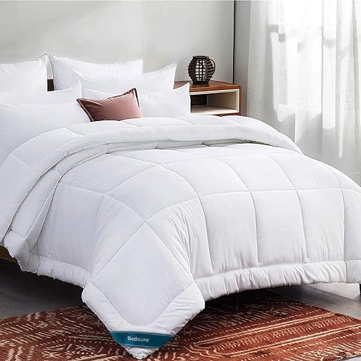 Bedsure Duvet Insert King Comforter White - All Season Quilted Down Alternative Comforter for Kin... | Amazon (US)