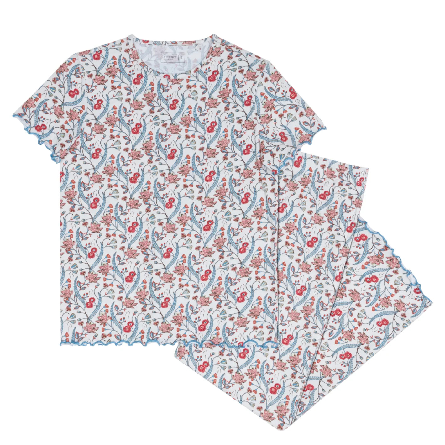 women's mercado bloom short sleeve pima pajamas set | Minnow