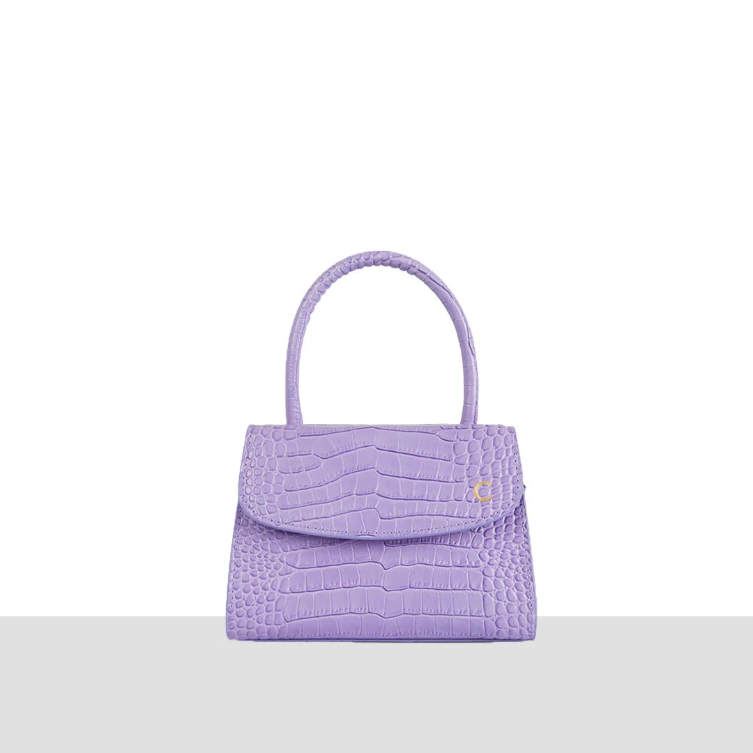 LA Grab Bag in Violet Croc | Azurina