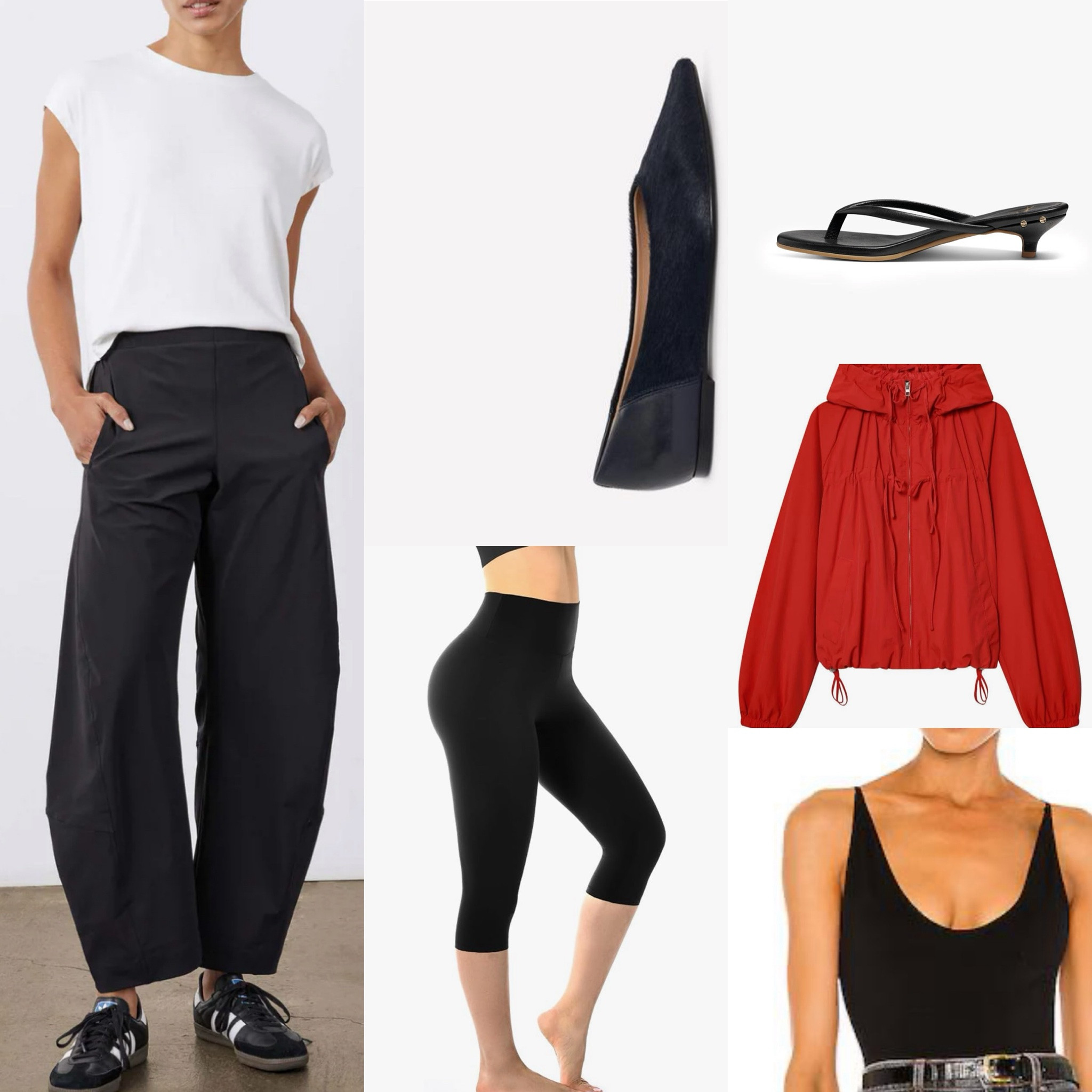 Ruti pants sz 4
Red anorak 
Capri pants 
Beek code shalice10
Boden flats tts