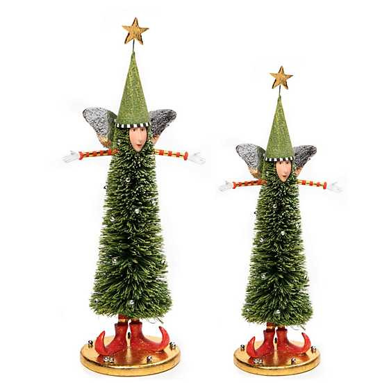 Patience Brewster Sisal Angel Tree Figures - Set of 2 | MacKenzie-Childs