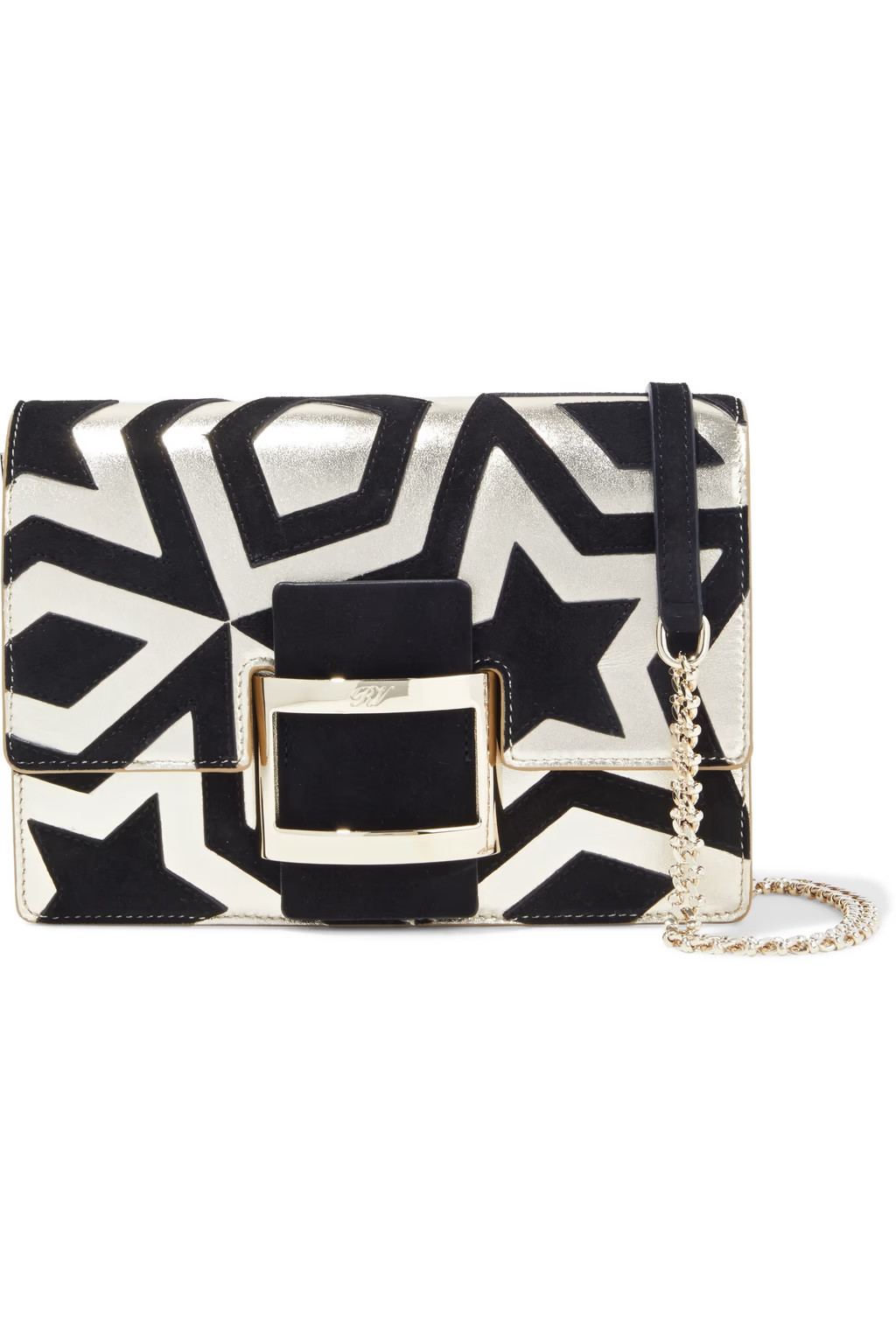 Viv Micro Kaleidoscope suede and metallic leather shoulder bag | The Outnet (US and CA)