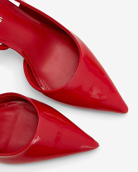 Shiny Gold Heel Slingback Pumps | Express