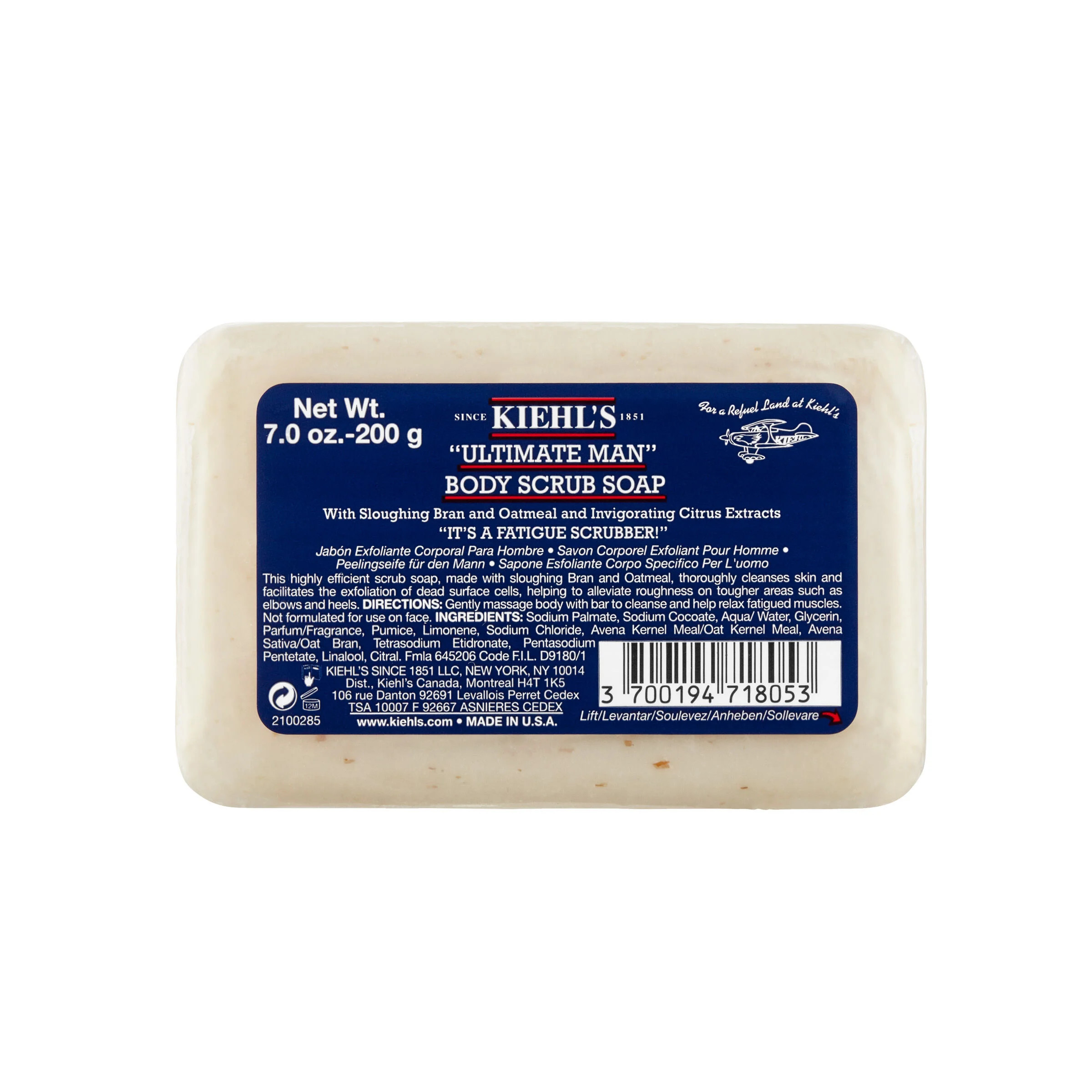 Kiehl's Ultimate Man Body Scrub Exfoliating Soap Bar | 7 oz/200 g | Kiehl's