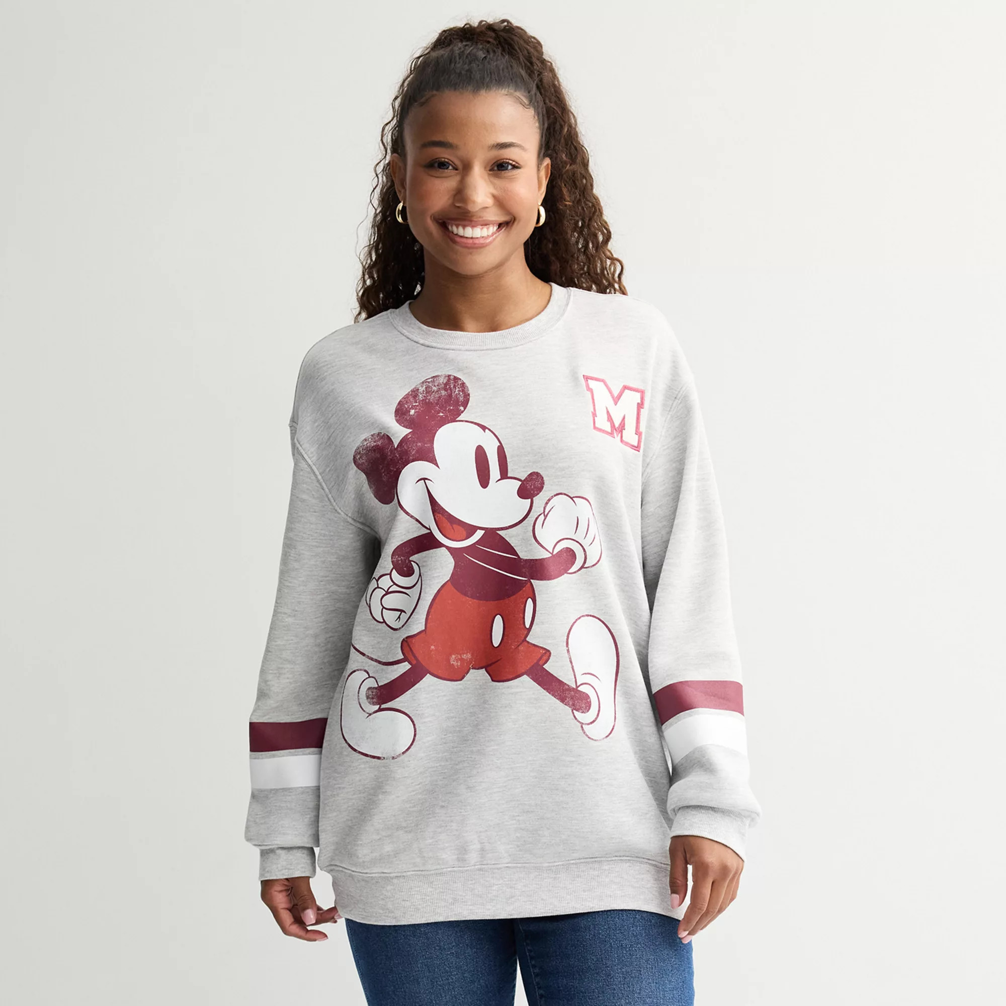 Disney's Mickey Mouse Juniors' Graphic Fleece Sweatshirt | Kohl's