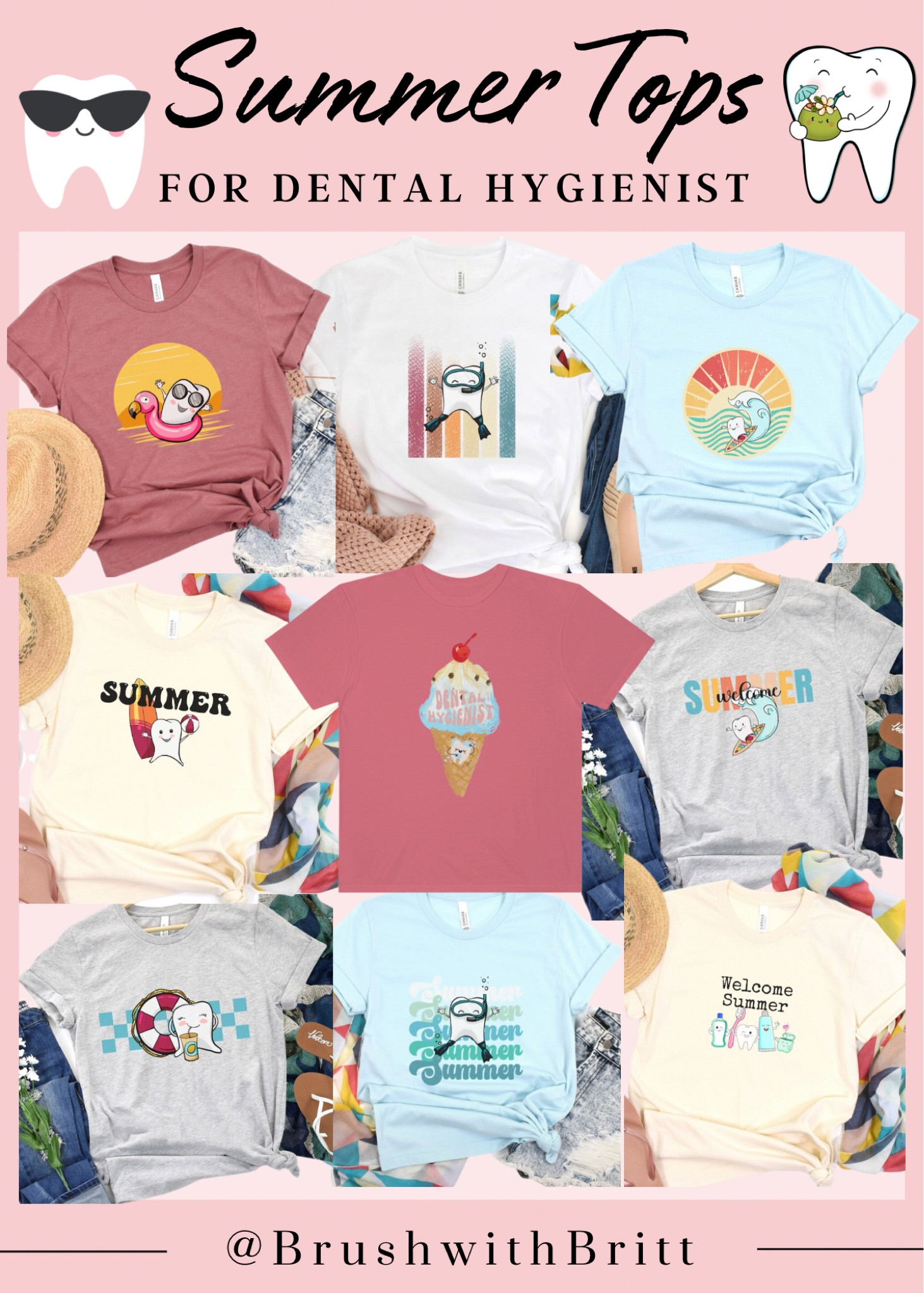 Summer tops for dental hygienist! 🦷☀️🍦🌊🍉🏖️🕶️| summer tops, dental hygienist tops, dental, dental hygienist, dental office workwear, workwear, fun workwear, summer workwear, summer outfit inspo, tooth shirts, summer clothes, Etsy finds  

#LTKworkwear #LTKunder50 #LTKSeasonal