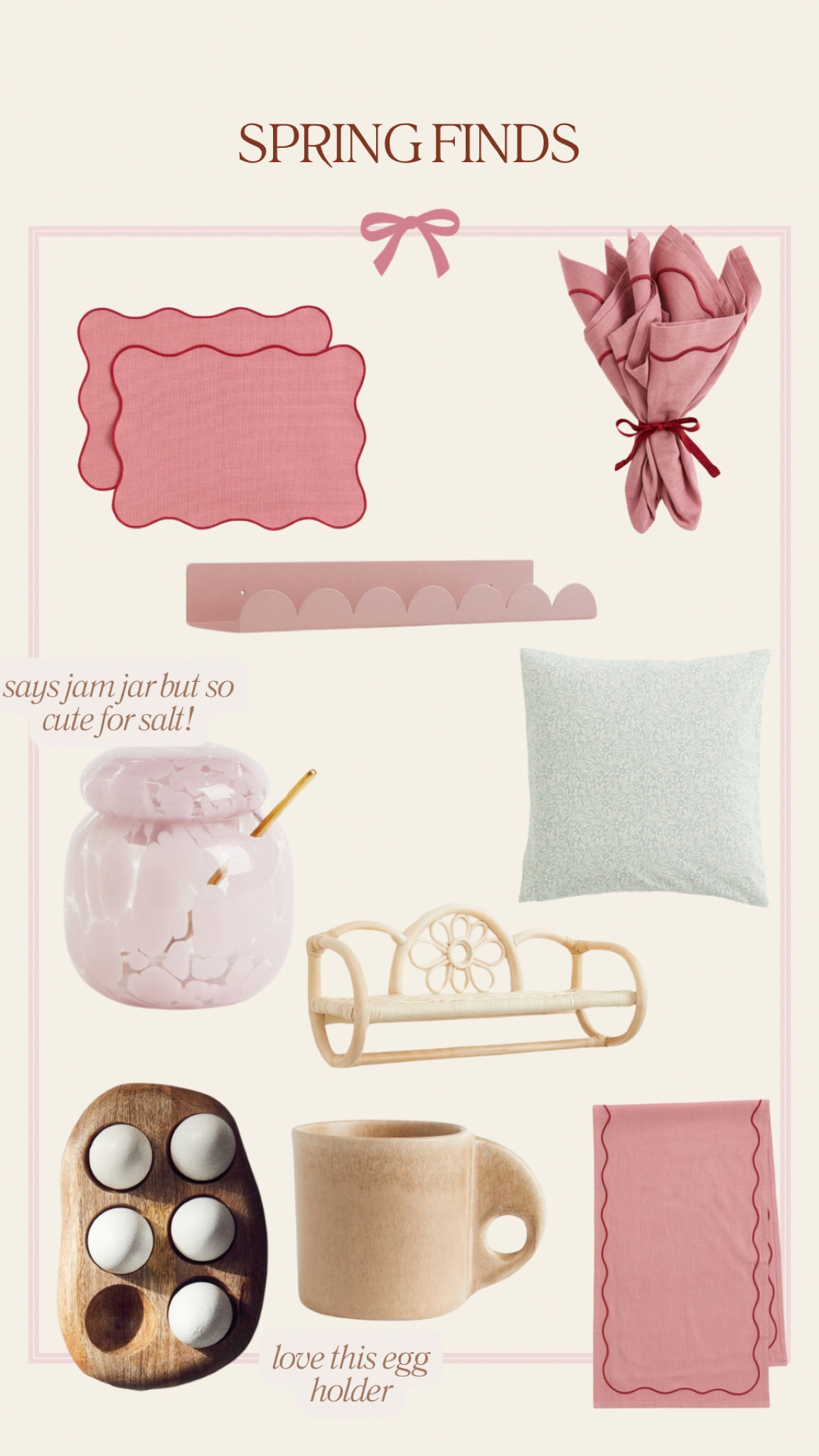 Spring finds, spring home decor, scallop decor, pink home decor, tablescape, kitchen decor 

#LTKSeasonal #LTKhome #LTKfamily