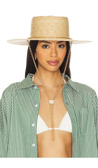 Jacque Boater Hat in Light Natural | Revolve Clothing (Global)