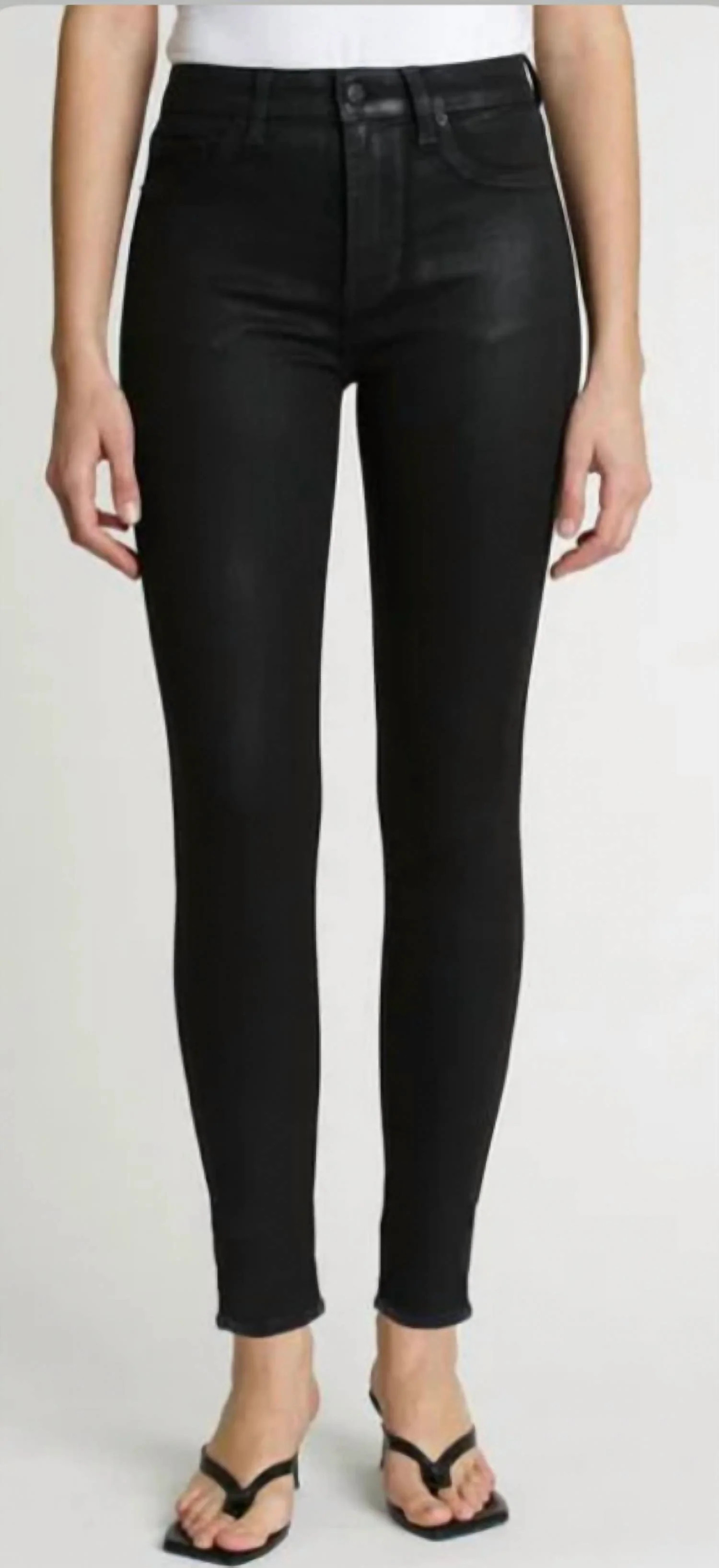Aline High Rise Skinny Jeans In Coated Night Sky | Shop Simon