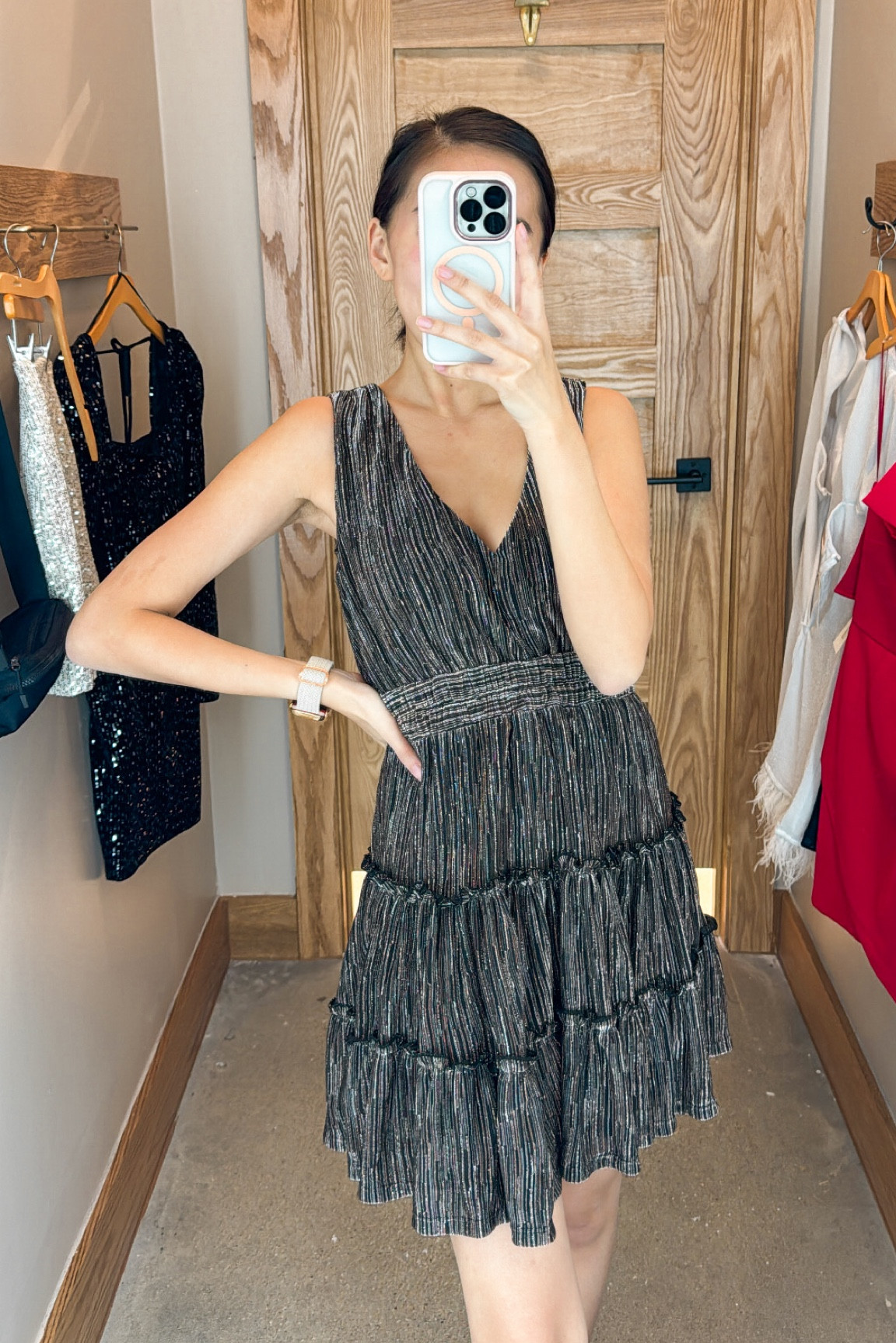 Dress (XS), holiday dress, holiday party outfit, holiday look, holiday outfit, Christmas outfit, holiday style, black dress, little black dress, holiday party dress 

#LTKHoliday #LTKSeasonal #LTKfindsunder50