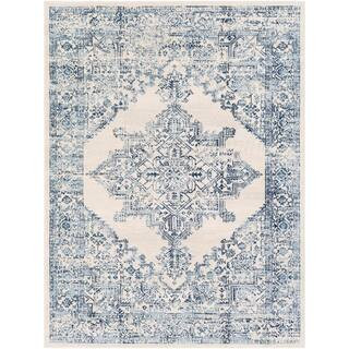 Artistic Weavers Saray White/Blue 7 ft. 10 in. x 10 ft. Area Rug S00161021657 - The Home Depot | The Home Depot