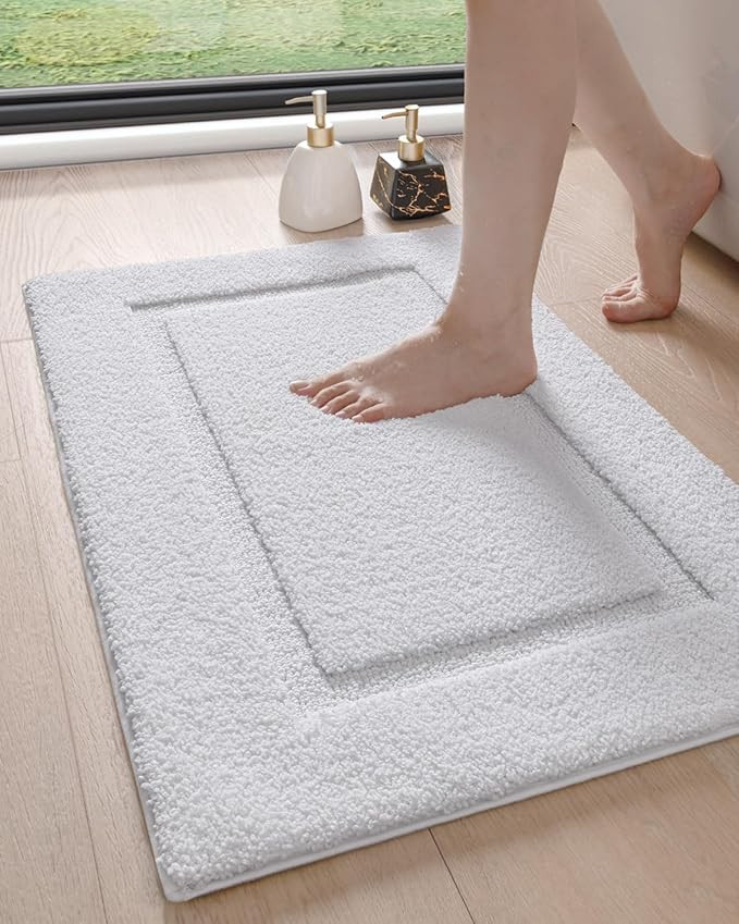 DEXI Bathroom Rugs 24x16, Washable Non Slip Bath Mat for Shower Floor, Absorbent Quick Dry Bathma... | Amazon (US)