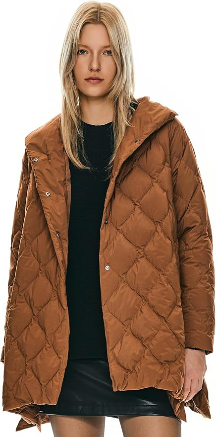 Orolay Women's Oversized Quilted Puffer Jacket Lightweight Insulated Casual Long Sleeve Padded Co... | Amazon (US)