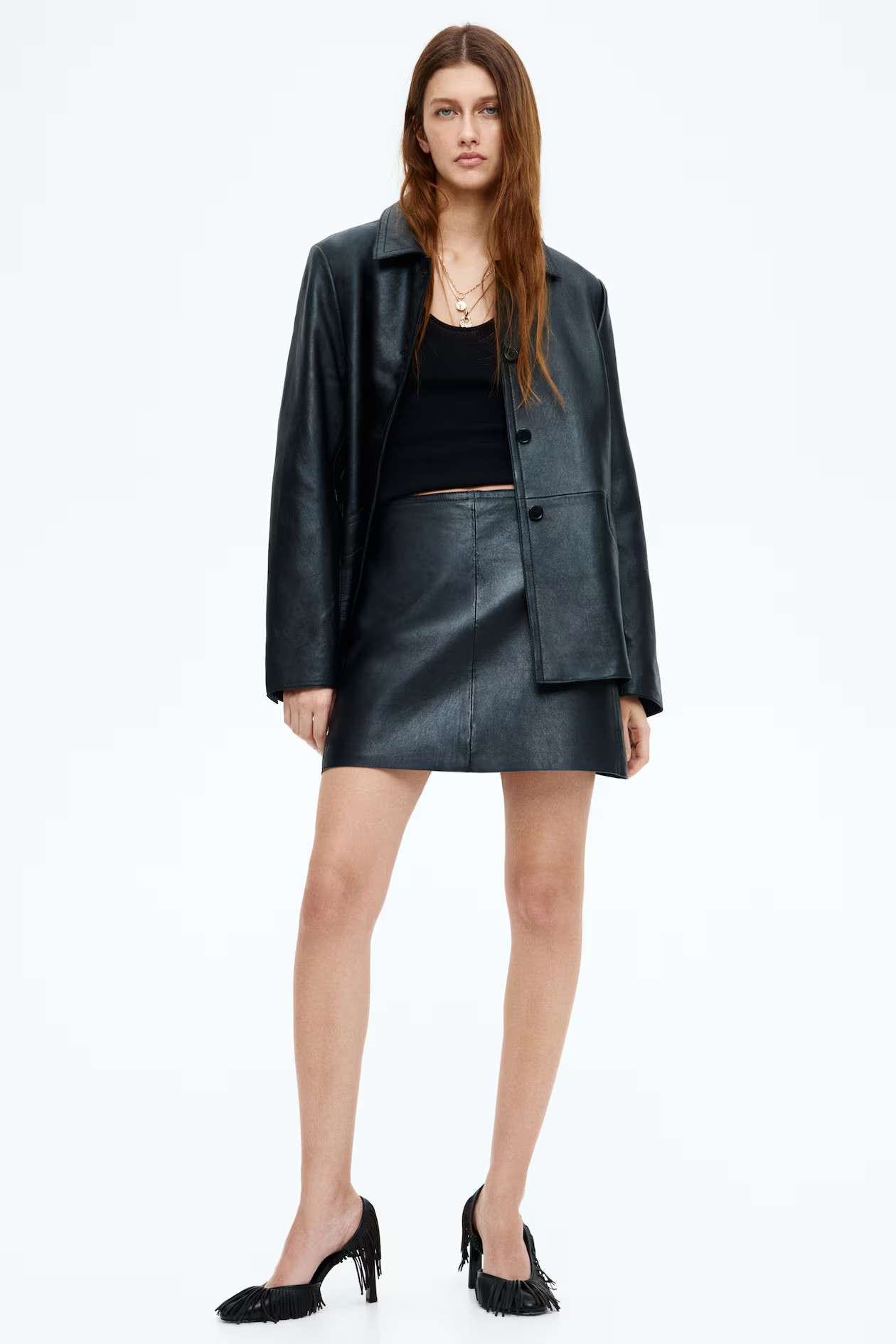 Leather mini skirt - Black - Ladies | H&M GB | H&M (UK, MY, IN, SG, PH, TW, HK)