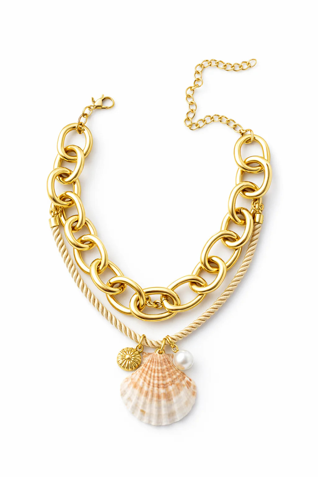 Golden Coast Chain & Shell Necklace | Neely Phelan