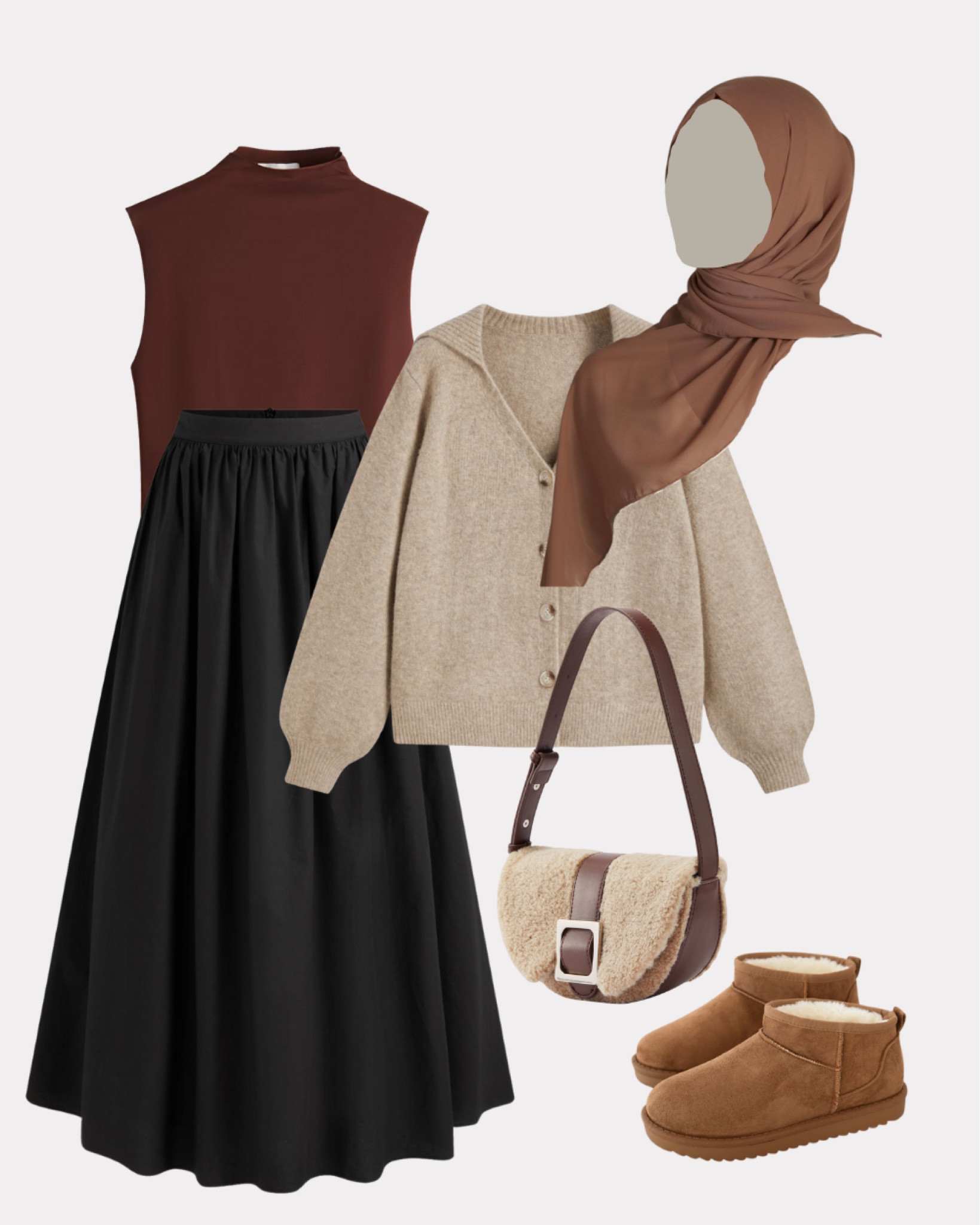Cozy cute fall outfits inspo for everyday chic. Stylish fall fashion for Hijabi girls