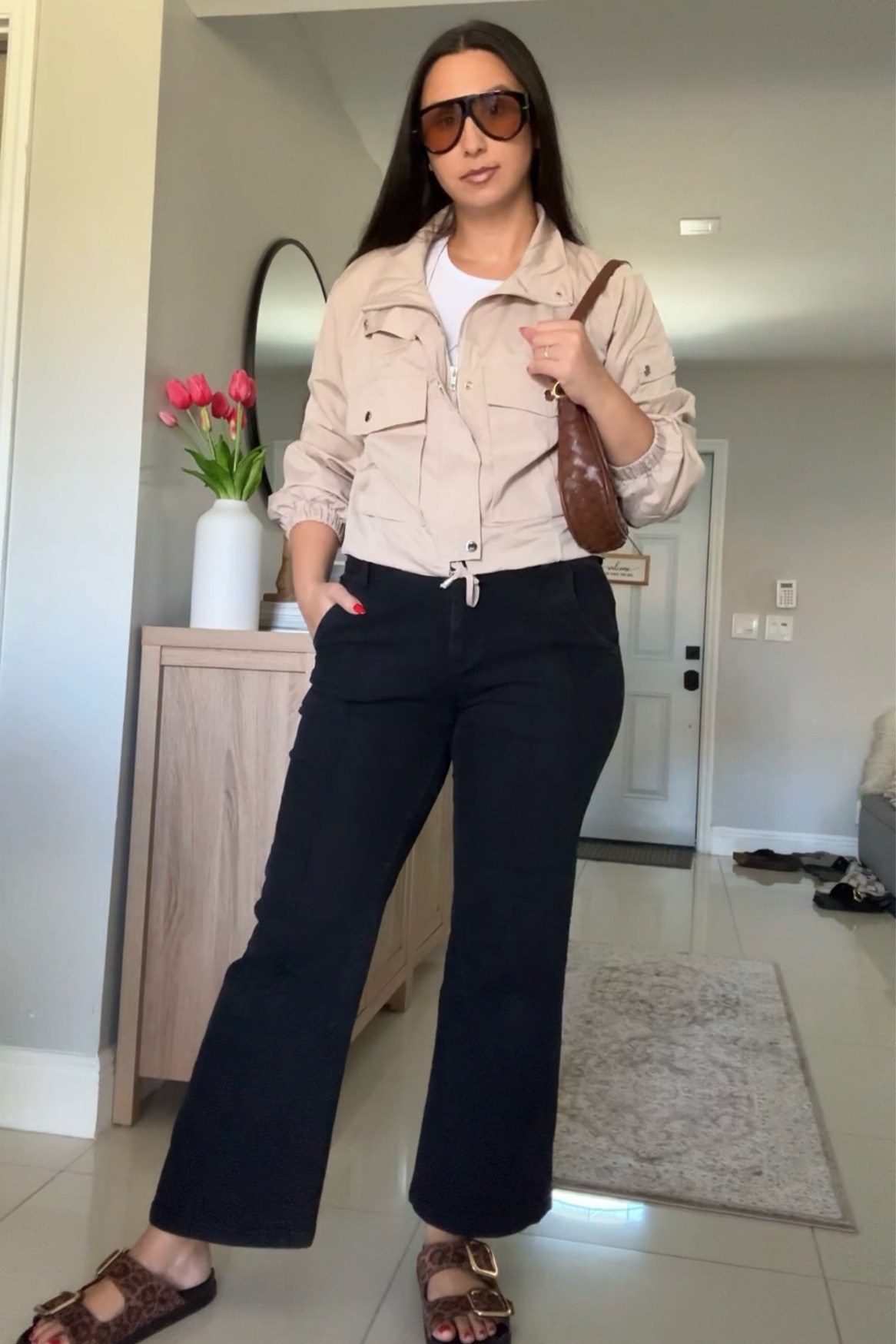 Lightweight spring jacket and black denim jeans for spring time! 

#LTKgrwm #LTKootd #LTKMidsize