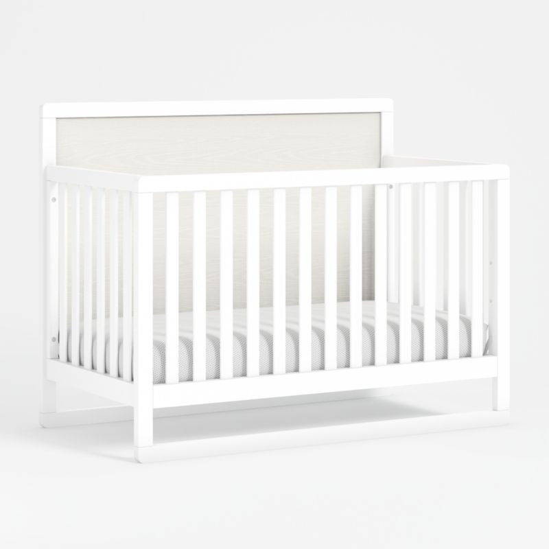 Arlyn Baby Two-Tone White 3-in-1 Convertible Crib + Reviews | Crate & Kids | Crate & Barrel