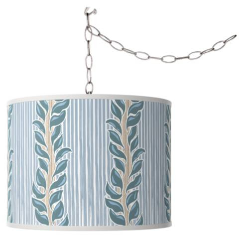 Drifting Petals Giclee Glow Plug-In Swag Pendant | Lamps Plus