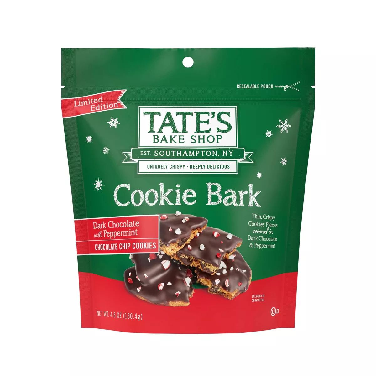 Tate's Bake Shop Cookie Bark Dark Chocolate with Peppermint - 4.6oz | Target