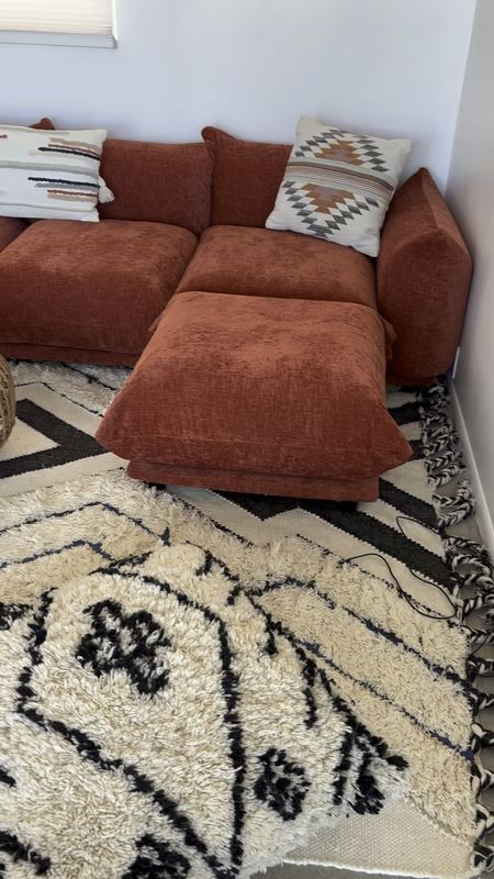 Loving the color and shape of this sectional I got from Wayfair.  It’s a bit firm for my taste but possibly it will soften over time. This rug is 👌

#LTKHome