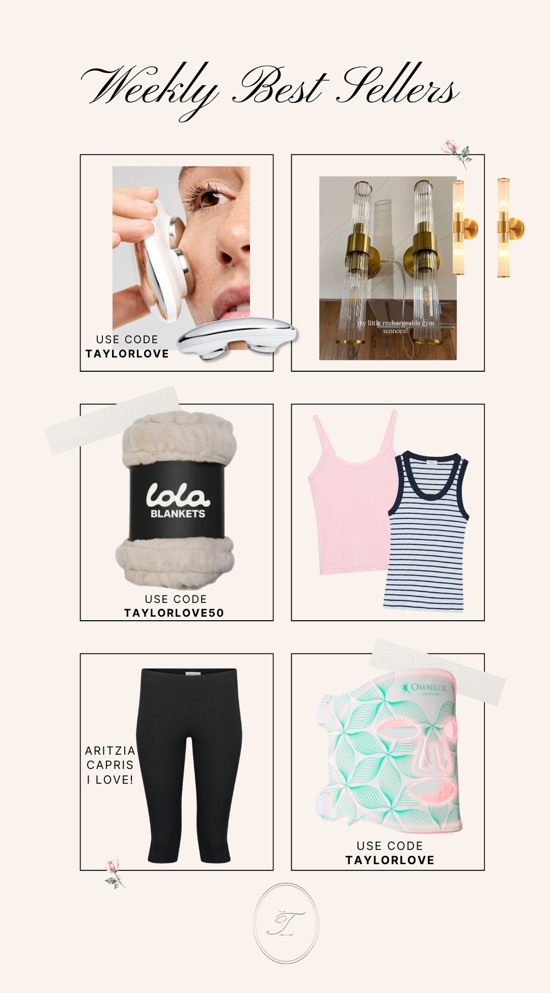 Weekly top sellers of the week ✨👏🏻


beauty favorites, wellness favorites, summer beauty favorites, beauty tools, skincare tools, microcurrent facial device, facial toning device, Omnilux Contour, red light therapy mask, LED face mask, at home skincare, anti aging skincare, rechargeable wall sconces, cordless wall sconces, home gym lighting, cozy blankets, Lola Blankets, Aritzia tank top, striped tank top, workout tank tops, Aritzia capri leggings, black capri leggings, activewear favorites, workout clothes, summer activewear, wellness routine, self care favorites, beauty and wellness finds

#LTKSeasonal #LTKgrwm #LTKootd