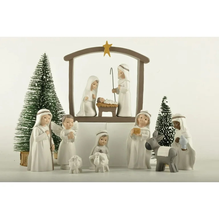 Nativity Scene Set, 12-Piece Holy Family Figurine, Hand Painted Mini Decorative Religious Christm... | Walmart (US)