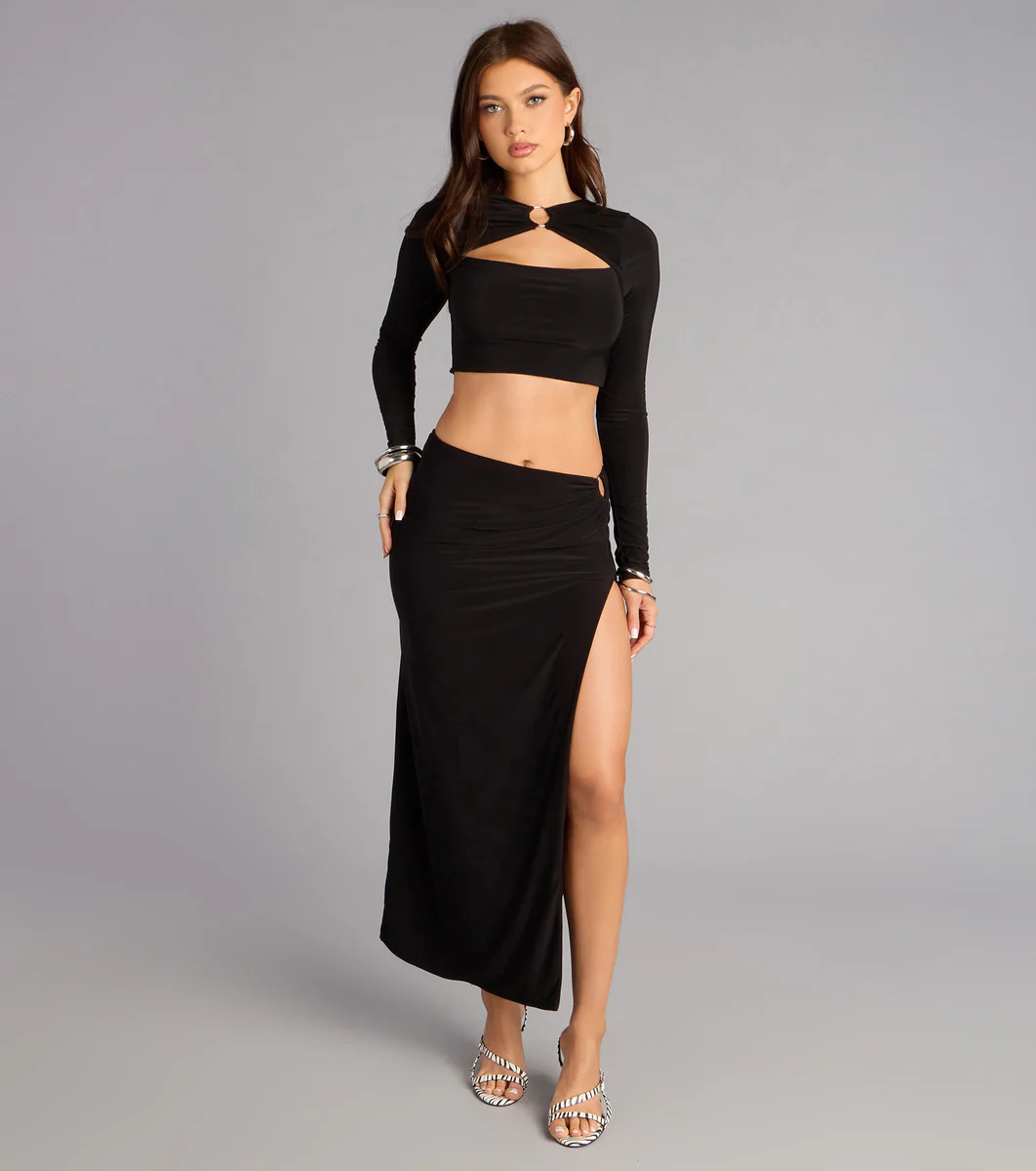 Cool Girl O-Ring High-Rise Maxi Skirt | Windsor Stores