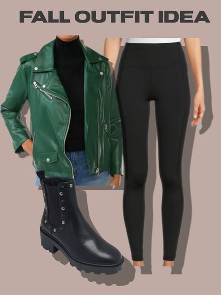 Moto jacket leggings black boots  athleisure Walmart finds 

#LTKHoliday #LTKstyletip #LTKsalealert