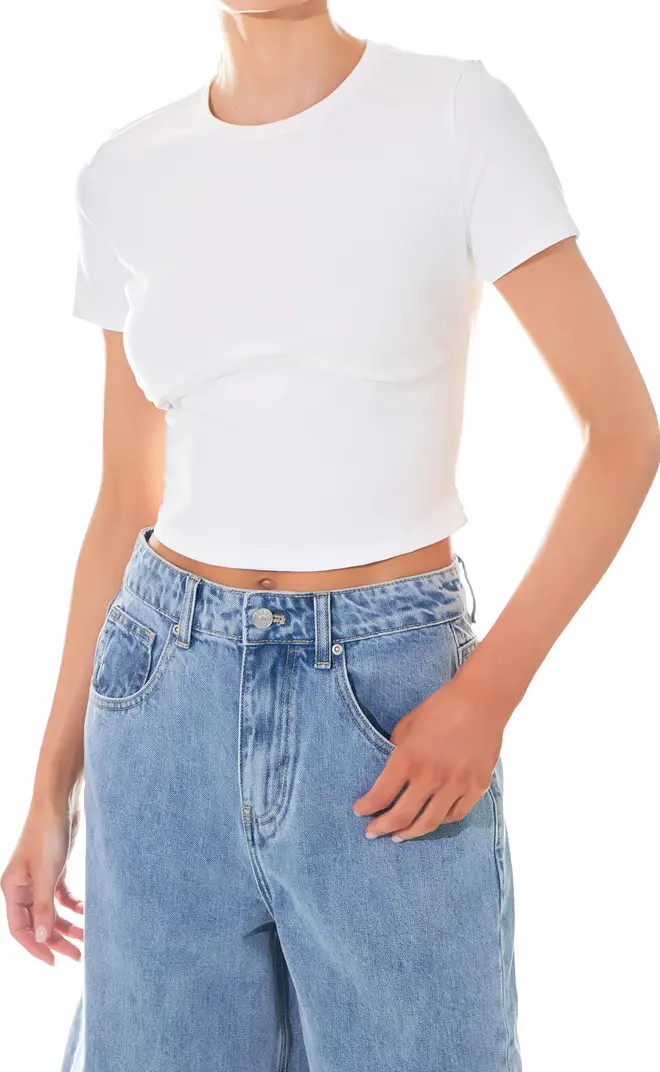 Grey Lab Crop Bustier T-Shirt | Nordstrom | Nordstrom