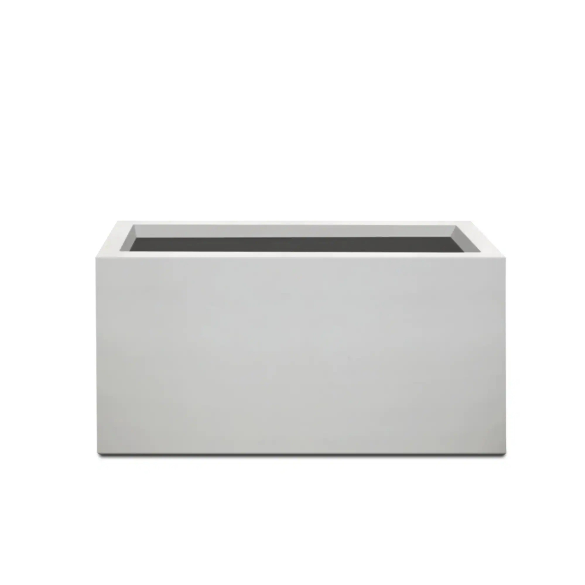 PLANTARA Rectangle 15.0-Inches W Extra Large White Concrete Contemporary/Modern Indoor/Outdoor Planter with Drainage Holes | PA104B-8011 | Lowe's
