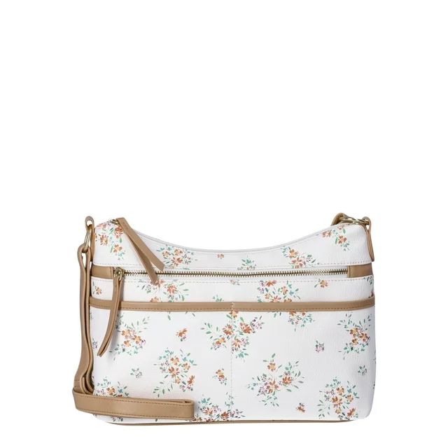 Time and Tru Women's Hallie Crossbody Shoulder Bag, Floral | Walmart (US)