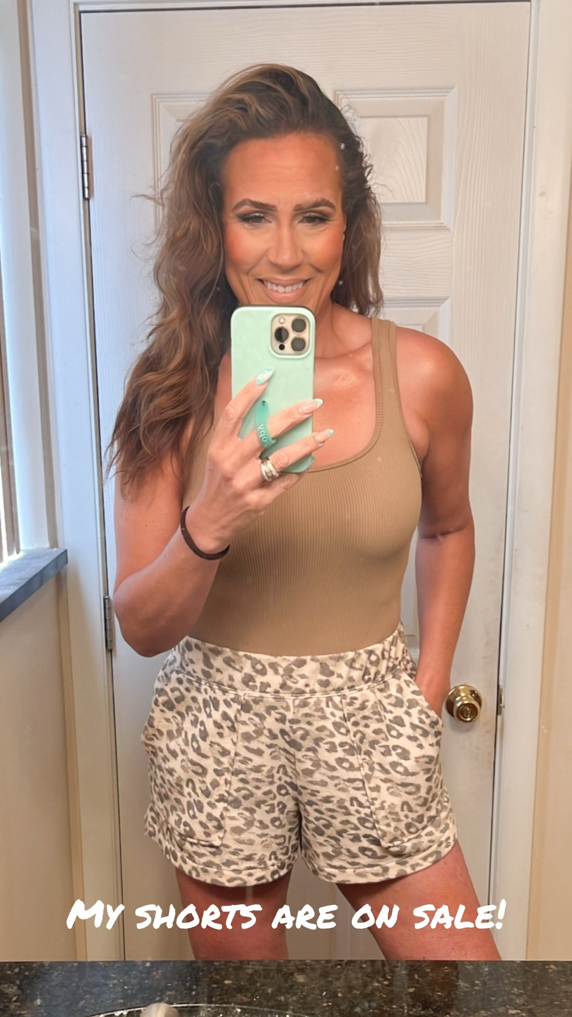 Mom OOTD, I love these leopard shorts! They come in multiple colors and they’re on sale right now! I wear them with jelly sandals that are so comfortable you can wear them all day! If you like the jelly trend, I love these jelly flats! They are cute, so comfy and a great neutral that go with all your outfits! Also linked a less expensive version. Leopard trend, Summer sandals, shoe crush, jelly sandals @nordstrom @Aerie  #LaidbackLuxeLife

Bodysuit: Small Abercrombie (it’s old, sold out)
Shorts: Small in ‘Cake Batter’ (on sale!)
Shoes: Run TTS (color: ‘Mocha’)

Hey Beautiful! Feel free to comment on this post if you have any questions! 🫶🏽

Follow me for more fashion finds, beauty faves, lifestyle, home decor, sales and more! So glad you’re here!! XO, Karma

#LTKootd #LTKmomlife #LTKOver40